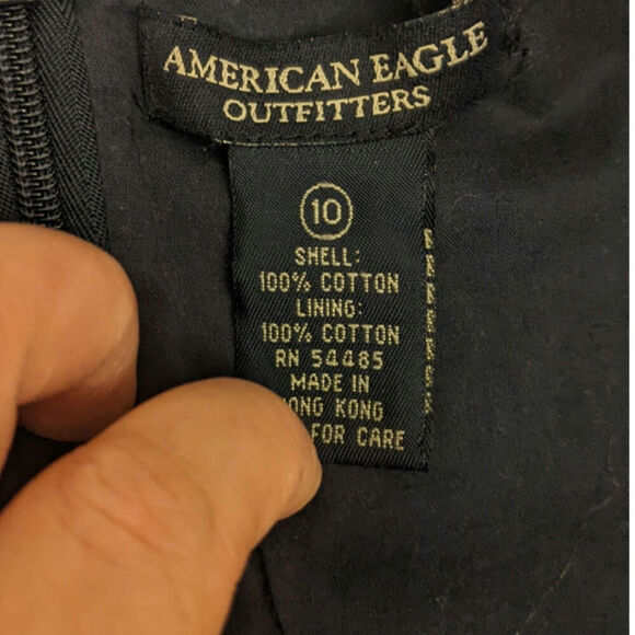 American Eagle Outfitters Vintage Tank Dress, Navy Blue, Size 10, Embroidered - Picture 7 of 9